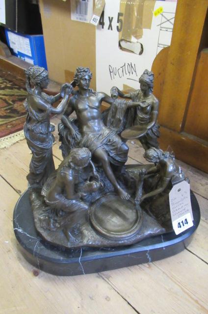 BRONZED METAL GROUP ON GRANITE PLINTH Image