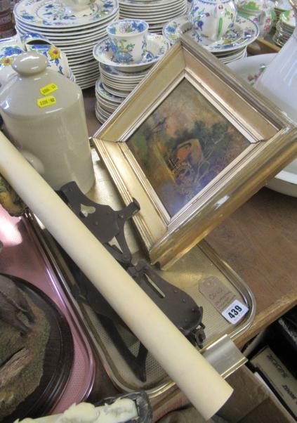 OIL PAINTING AND STONE HOT WATER BOTTLE ETC Image