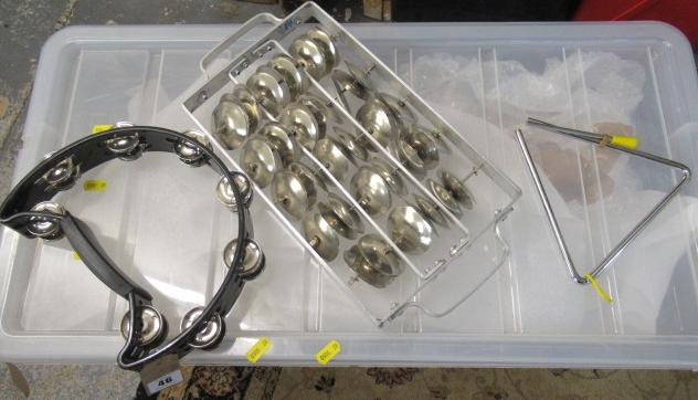 THREE METAL PERCUSSION INSTRUMENTS Image