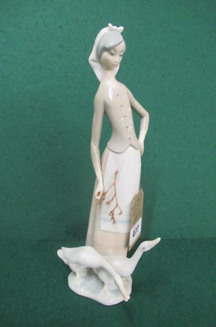 LLADRO LADY FIGURE WITH GEESE Image
