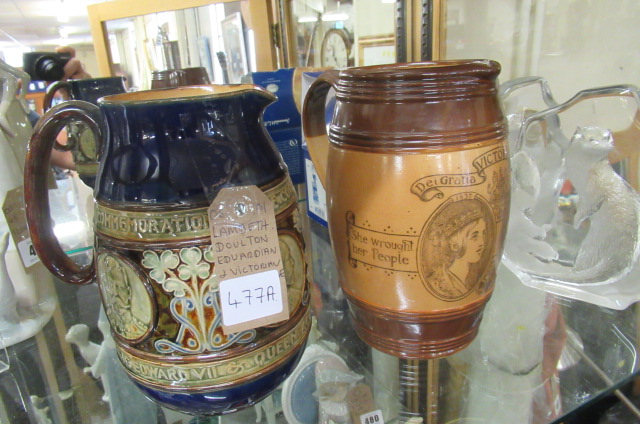 DOULTON LAMBETH VICTORIAN AND EDWARDIAN COMMEMORATIVE JUGS Image