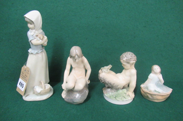 THREE ROYAL COPENHAGEN AND ONE NAO FIGURES Image