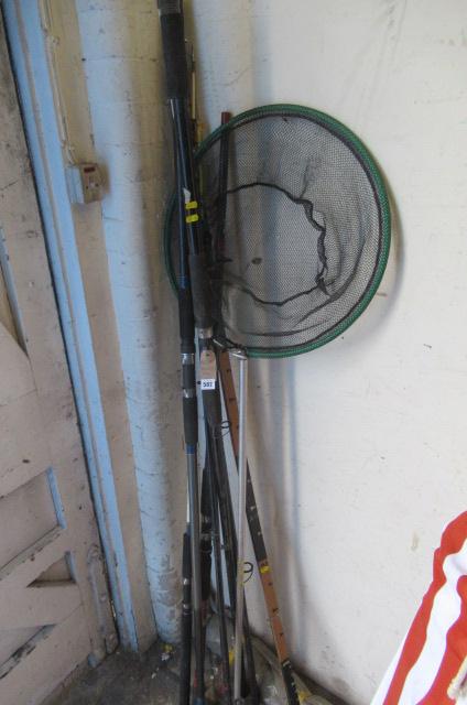 QUANTITY OF FISHING RODS ETC Image