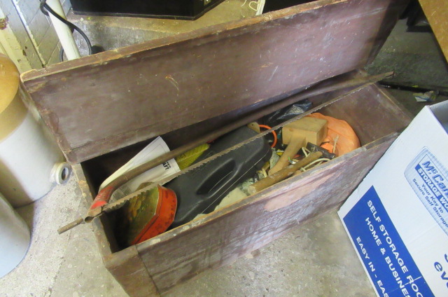 PINE TOOL CHEST AND CONTENTS Image