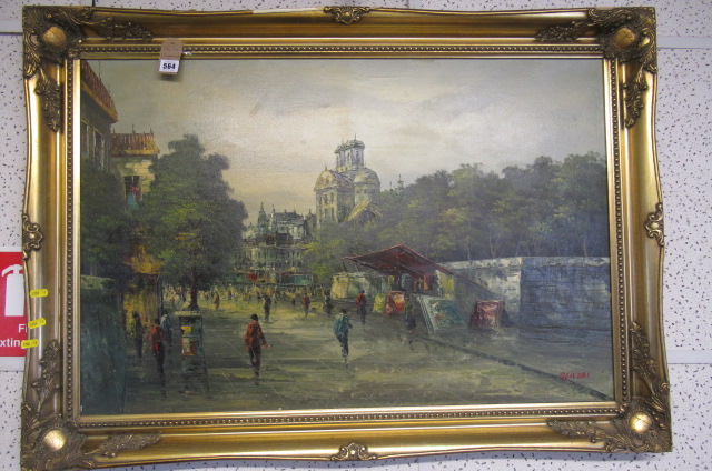 ORIGINAL OLIVERI SIGNED OIL ON CANVAS Image