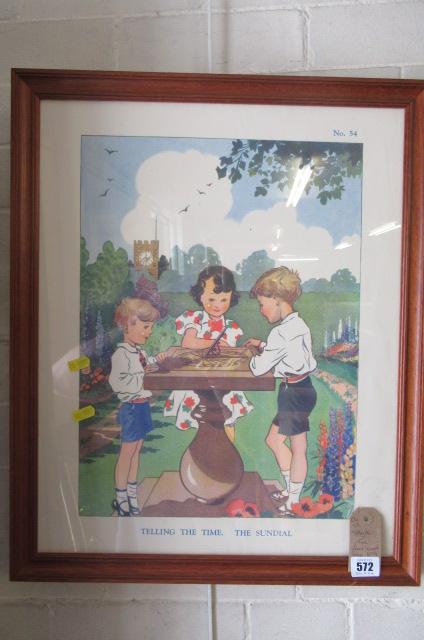 TELLING THE TIME NUMBER 54 INFANT SCHOOL POSTER Image