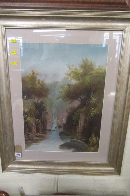 RIVER SCENE OIL Image