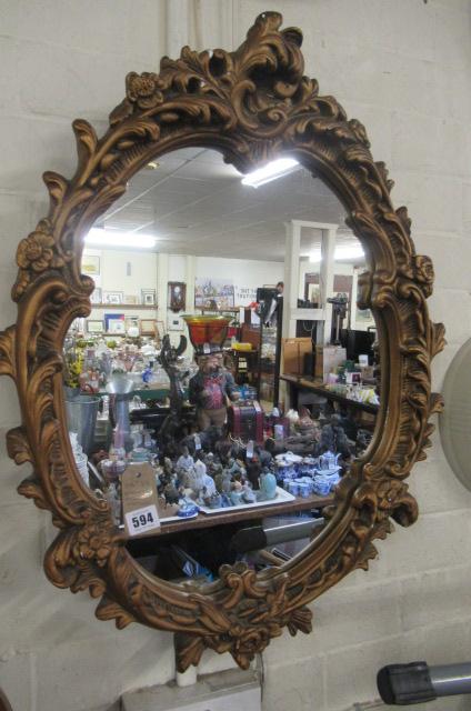 ORNATE OVAL MIRROR Image