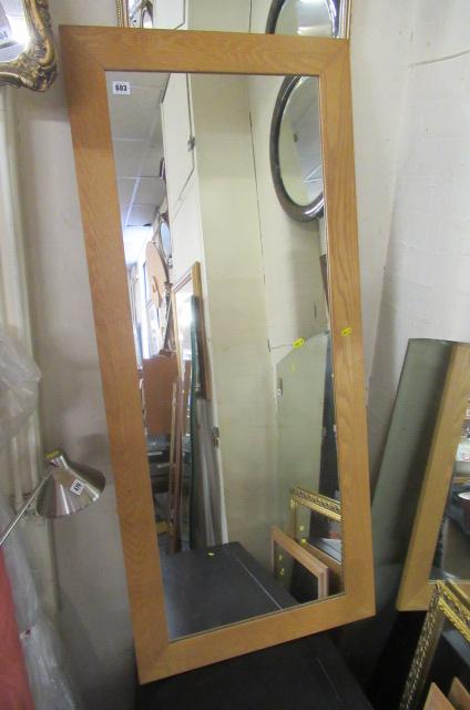 OAK FRAMED LONG MIRROR Image