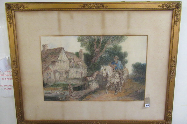 LARGE VICTORIAN WATERCOLOUR Image