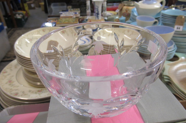 THREE BOXED STUART CRYSTAL VASES Image