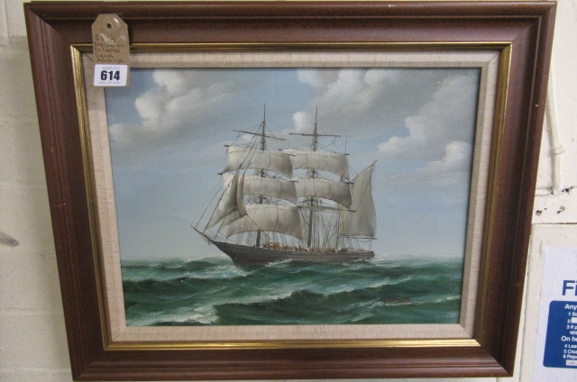 MARINE OIL ON CANVAS SIGNED AMBROSE Image