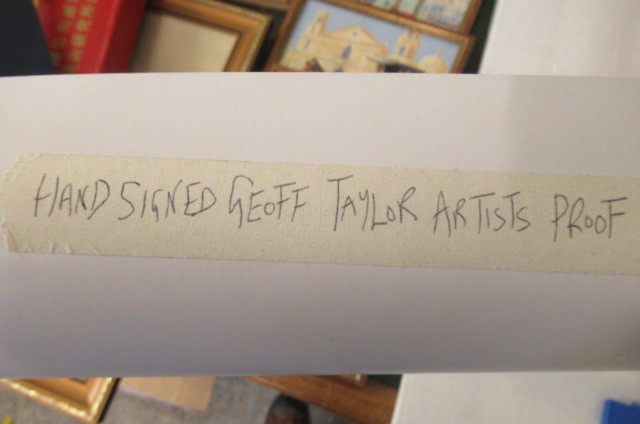 SIGNED GEOFF TAYLOR ARTISTS PROOF Image
