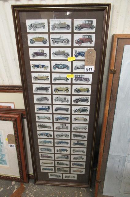 FRAMED TRANSPORTATION SET OF CIGARETTE CARDS Image