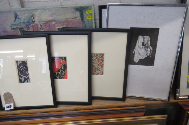 FIVE FRAMED PICTURES Image