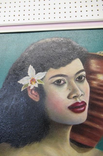 OIL ON BOARD OF A  LADY Image