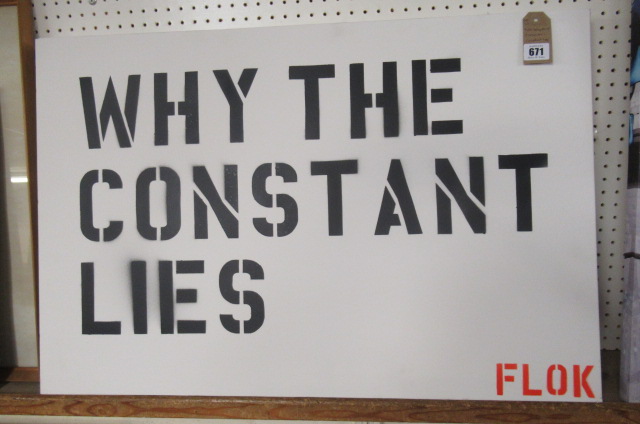 FLOK SPRAY PAINT ON CANVAS ENTITLED CONSTANT LIES Image