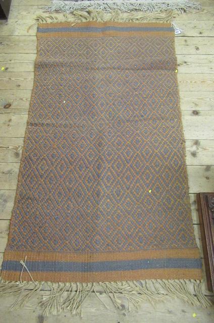 ORANGE AND GREY GEOMETRIC RUG Image