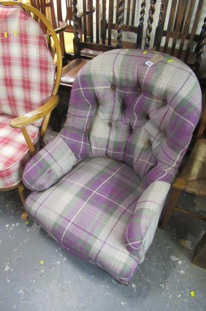 VICTORIAN IRON FRAMED NURSING CHAIR Image