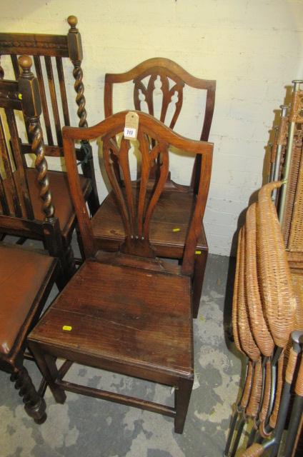 TWO  OAK HALL CHAIRS Image