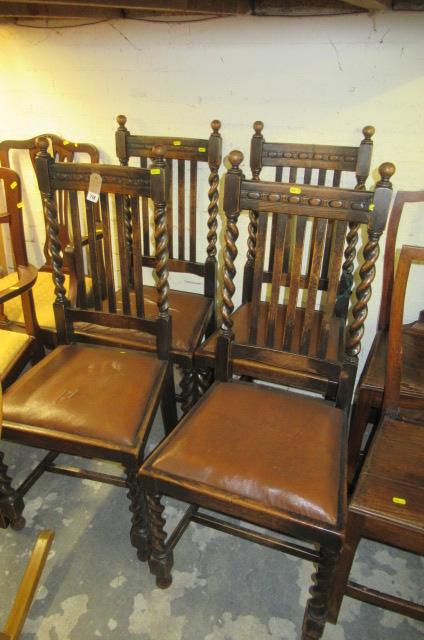 FOUR BARLEY TWIST CHAIRS Image