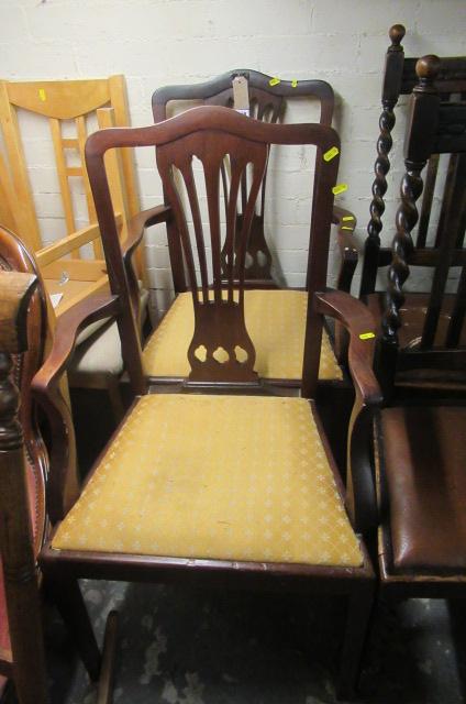 PAIR OF VICTORIAN MAHOGANY CARVERS  Image