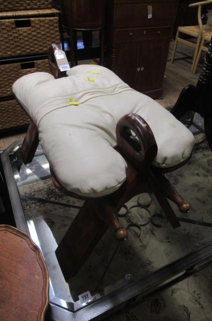 LEATHER SADDLE  STOOL Image