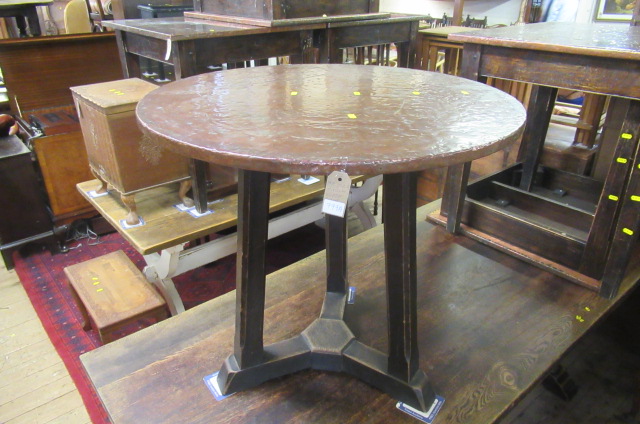 CIRCULAR COPPER TOPPED PUB TABLE Image