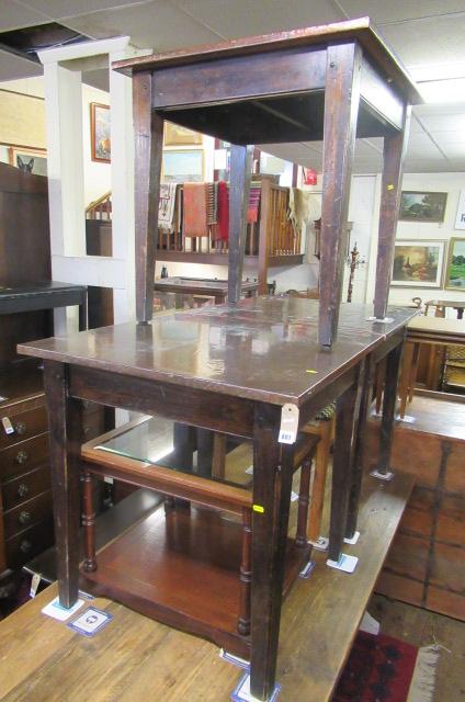 THREE COPPER TOPPED PUB TABLES Image