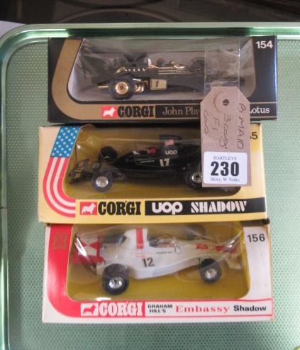 THREE CORGI F1 CARS Image