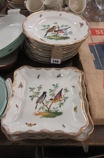 TWELVE DECORATIVE MEISSEN PLATES (MARKS SCRATCHED THROUGH) Image