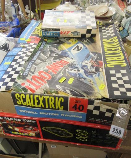 TWO SCALEXTRIC SETS AND A KIT Image