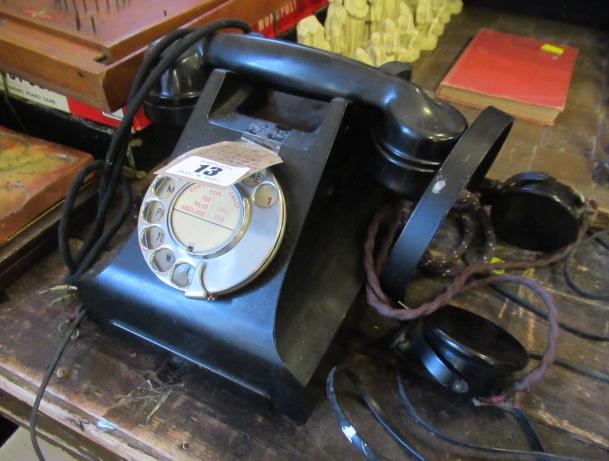VINTAGE TELEPHONE AND HEADSET Image