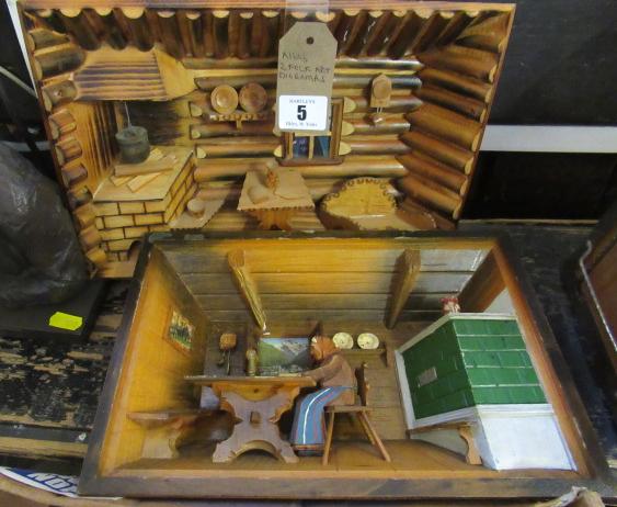 TWO FOLK ART DIORAMAS Image
