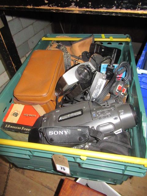 BOX OF CAMERA EQUIPMENT Image