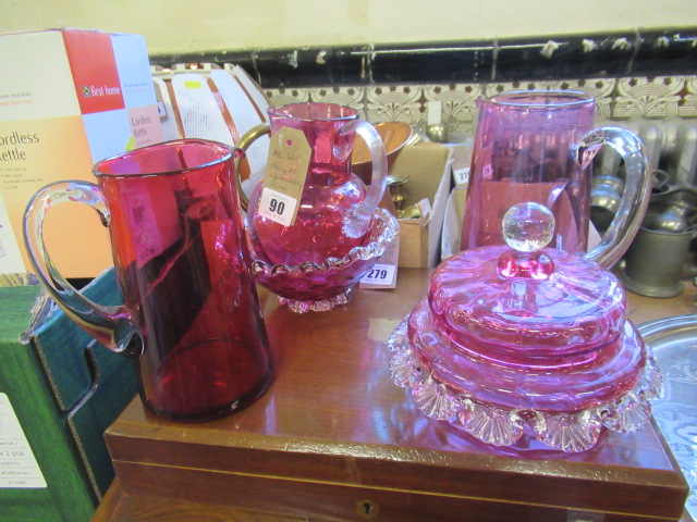 QUANTITY OF CRANBERRY GLASS Image