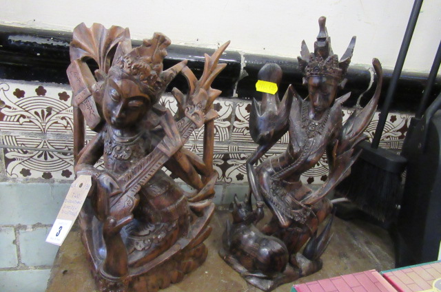 TWO CARVED SCULPTURES Image