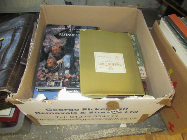 BOX OF BOOKS INCLUDING ATLAS OF WINE Image