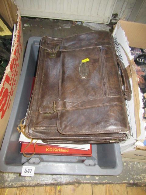 BOX OF BOOKS AND A CASE Image