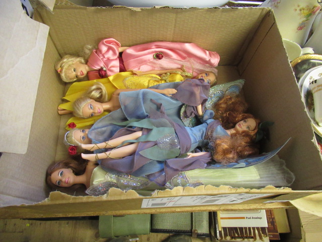 BOX OF SIX BARBIE DOLLS Image