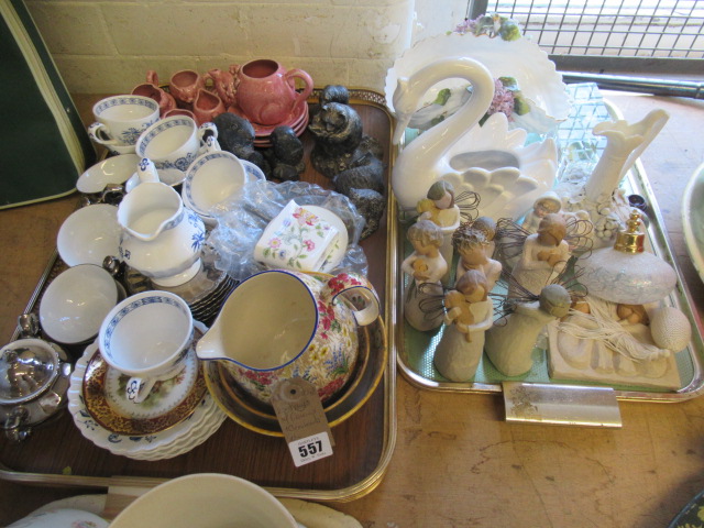 TWO TRAYS OF CERAMICS AND ORNAMENTS ETC Image