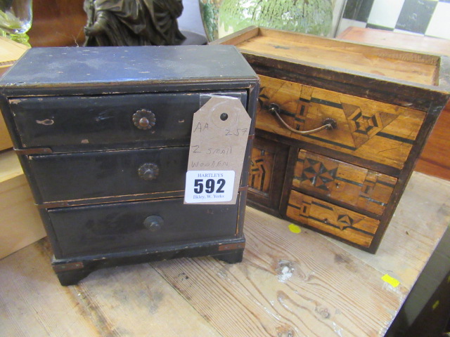 TWO SMALL WOODEN BOXES Image