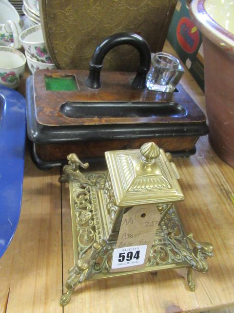 BRASS DESK TIDY AND ANOTHER Image