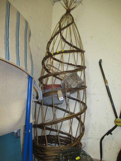 WILLOW OBELISK HANGING BASKETS AND A BOX OF PLANT POTS Image