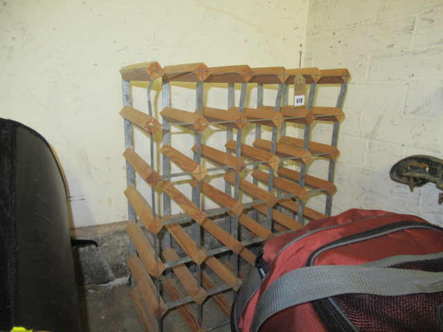 IRON FRAMED WINE RACK Image