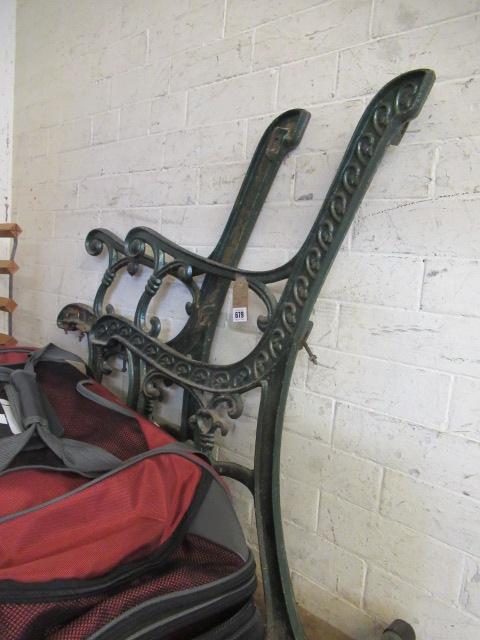 TWO METAL BENCH ENDS Image