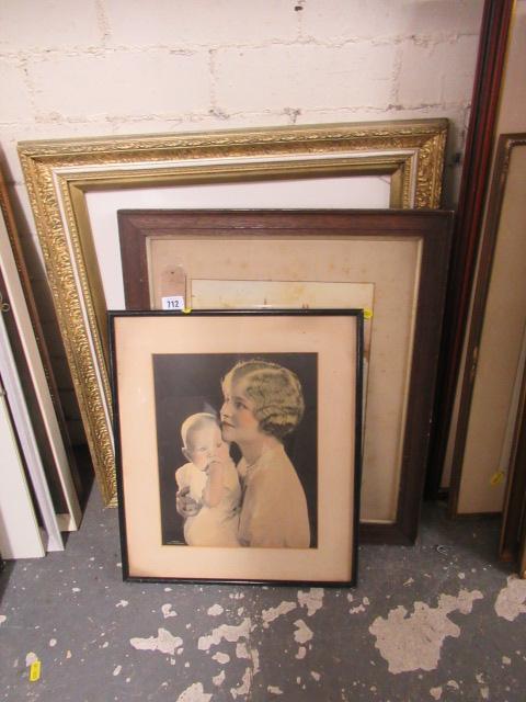 FOUR PICTURES INCLUDING MOTHER AND CHILD COLOURED PHOTOGRAPH Image