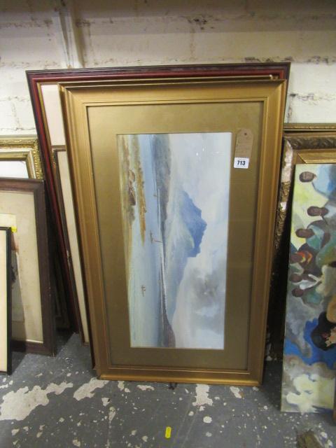 PAIR OF SIGNED LANDSCAPE WATERCOLOURS AND THREE OTHERS Image