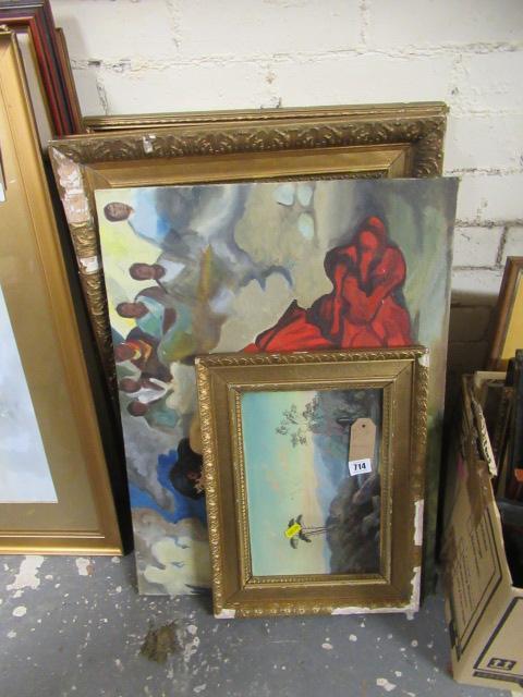 FIVE OIL PAINTINGS Image