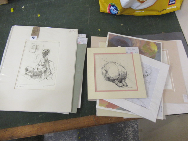 QUANTITY OF UNFRAMED NUDE STUDIES BY ANN CARR Image